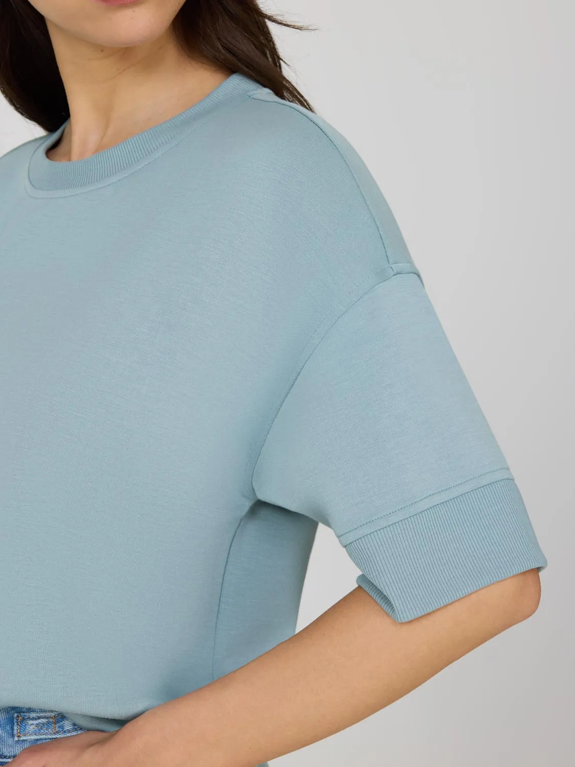 Cloud Fleece Short Drop Shoulder Sweatshirt Explore More