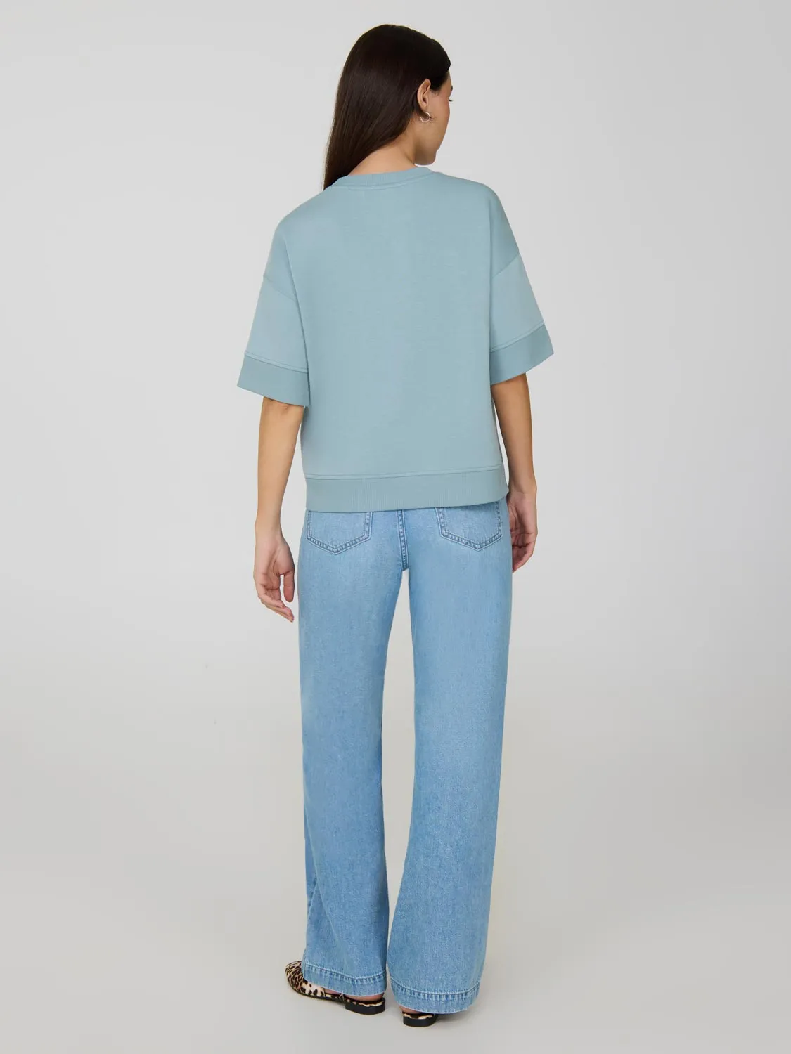 Cloud Fleece Short Drop Shoulder Sweatshirt Work Ready