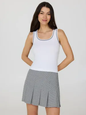 Contrast Trim Scoop Neck Tank Top light layer