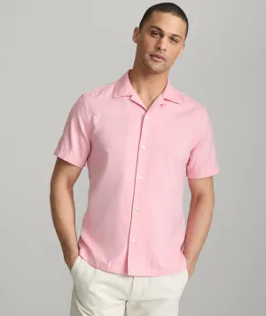 Cotton-Blend Short-Sleeve Hughes Shirt Calm Vibe