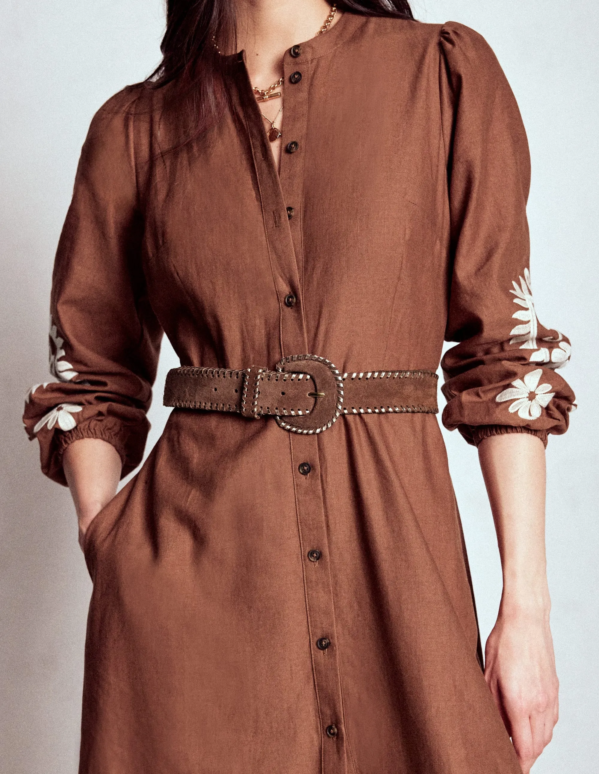 Covered Whipstitch Belt-Tan style boost