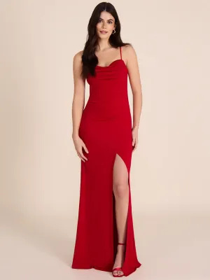 Cowl Neck Bustier Gown comfy feel