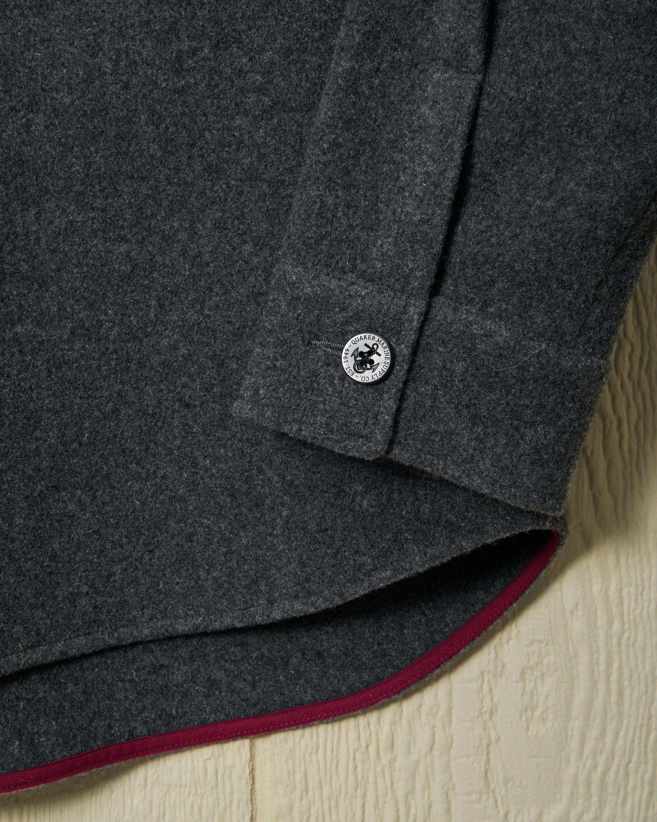CPO Shirt Jacket in Charcoal Wool weekend escape outer