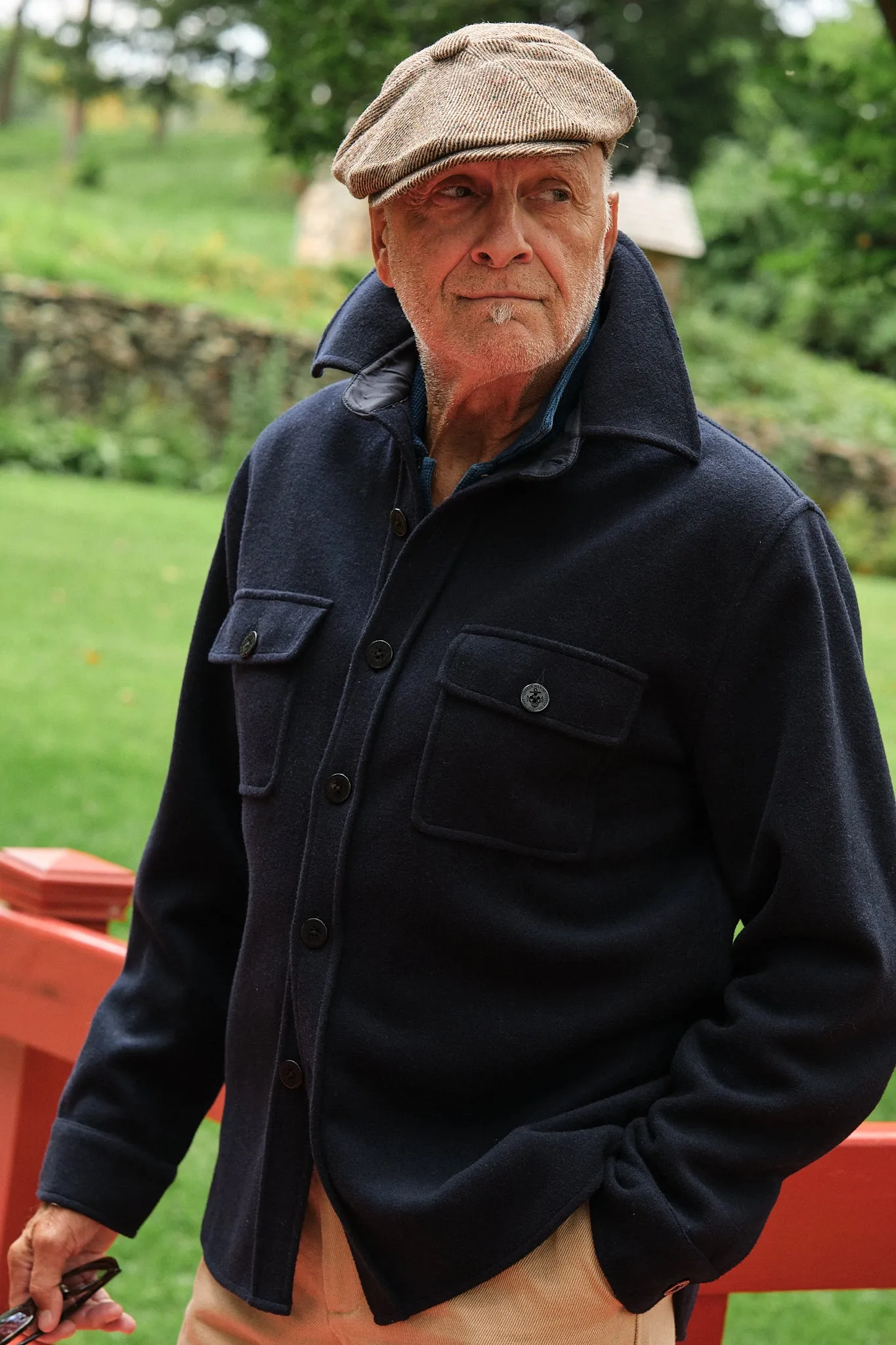CPO Shirt Jacket in Navy Wool seamless layer wear