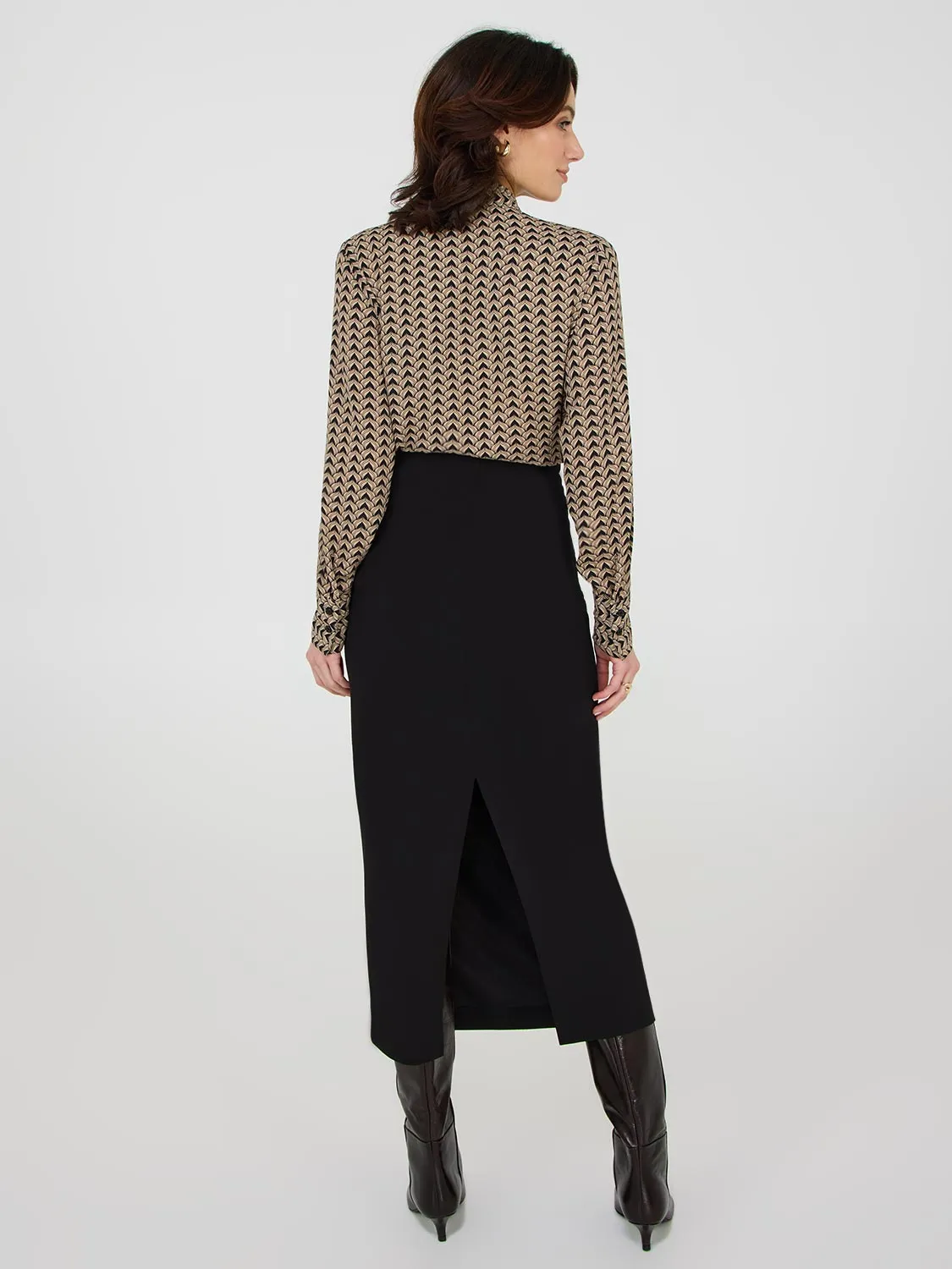 Crepe Midi Skirt mix match