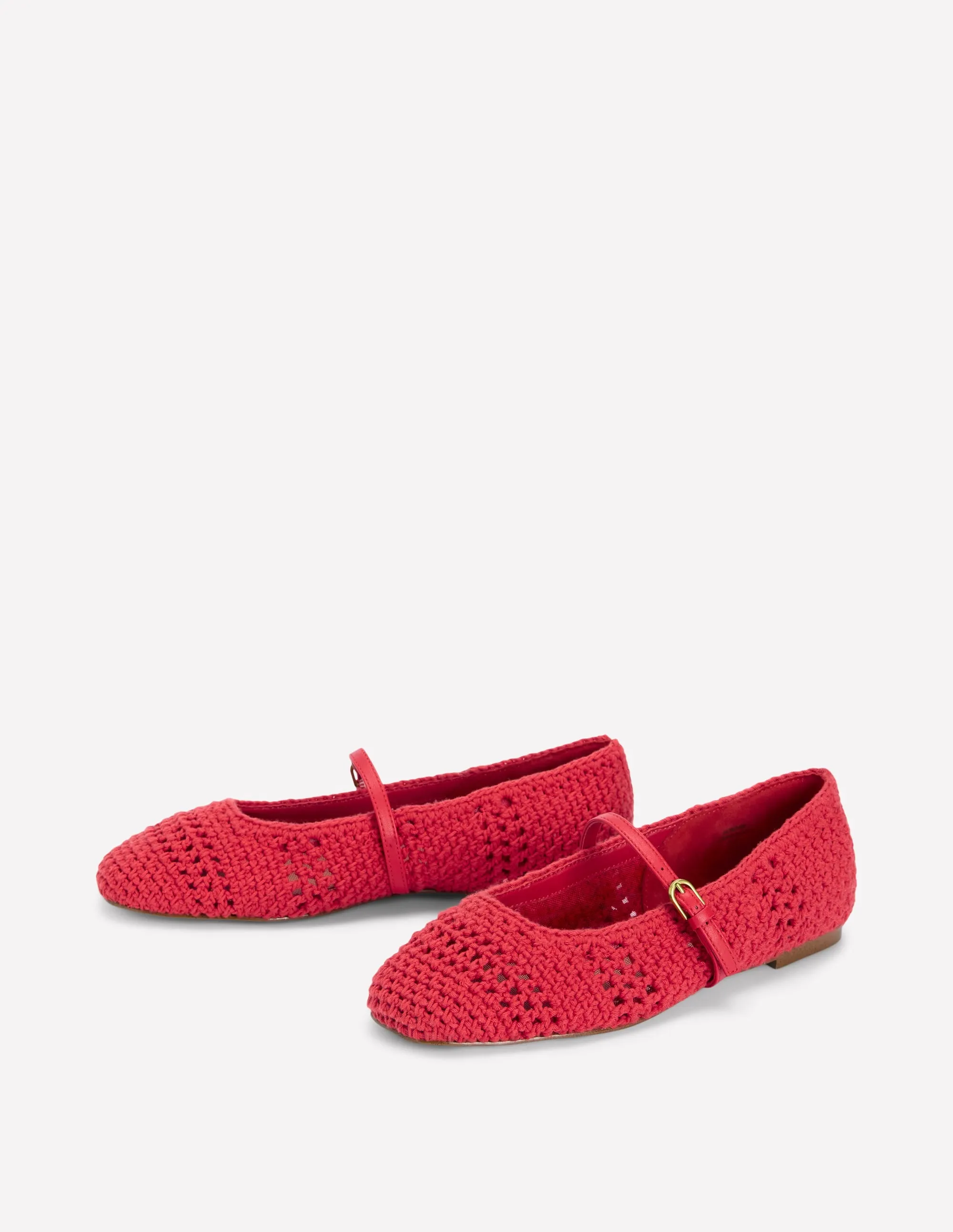 Crochet Mary Jane Flats-Post box Red all ages