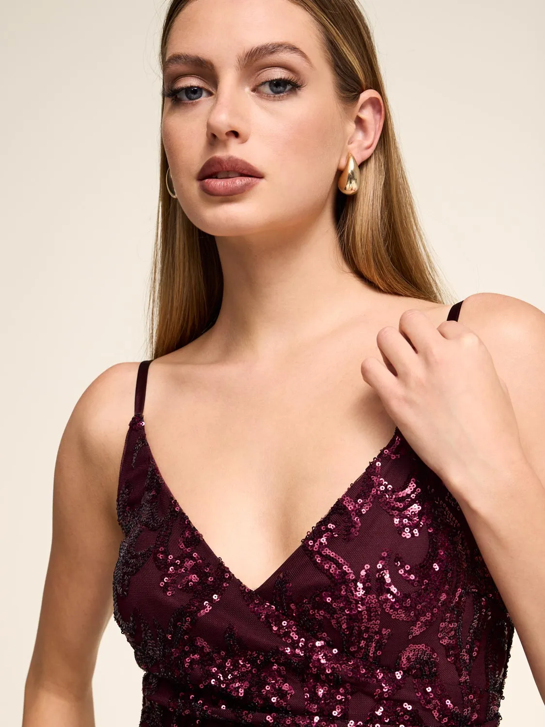 Crossover Sequin Gown wedding alternative