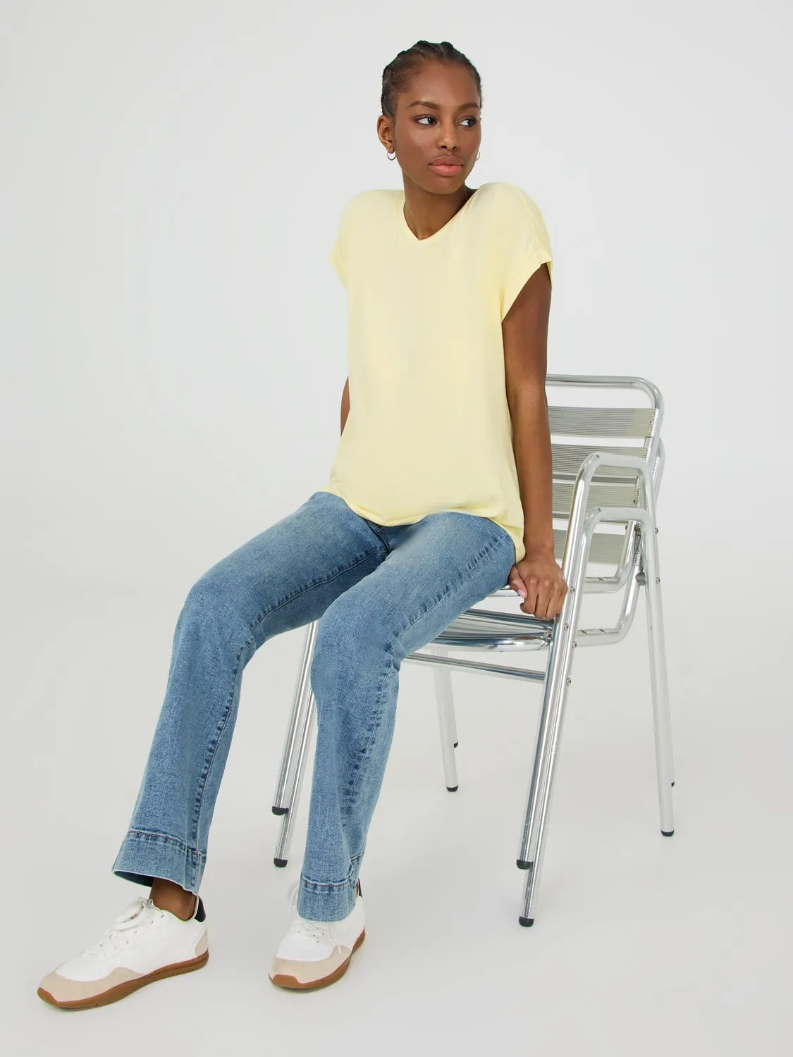 Cuffed Dolman Sleeve Top Season Shift
