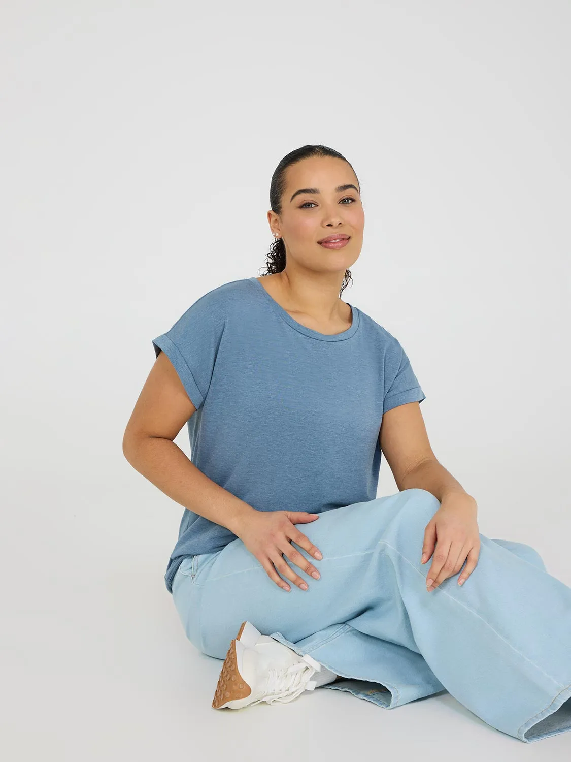 Cuffed Dolman Sleeve Top Sunset Feels