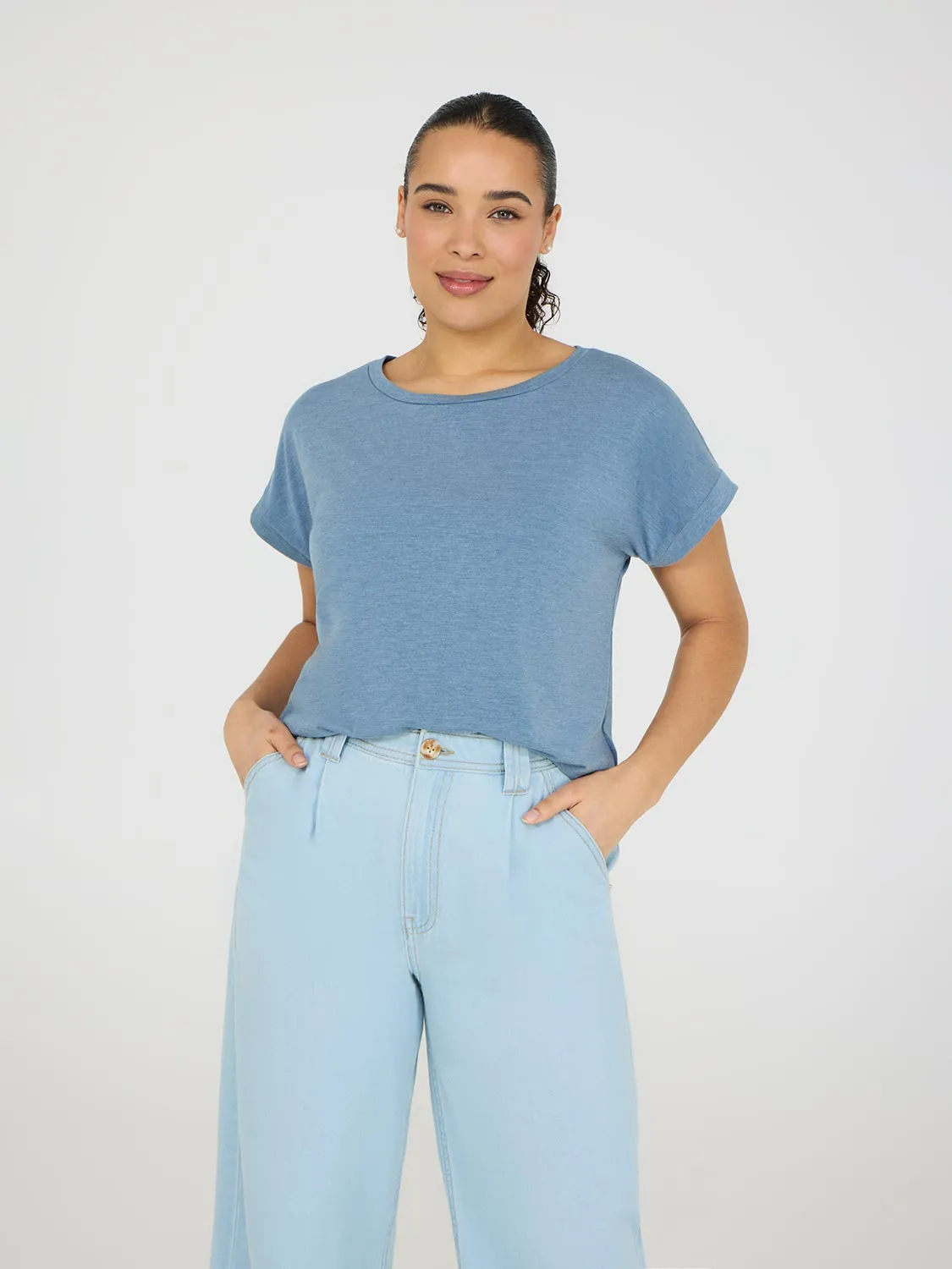 Cuffed Dolman Sleeve Top Urban Spirit
