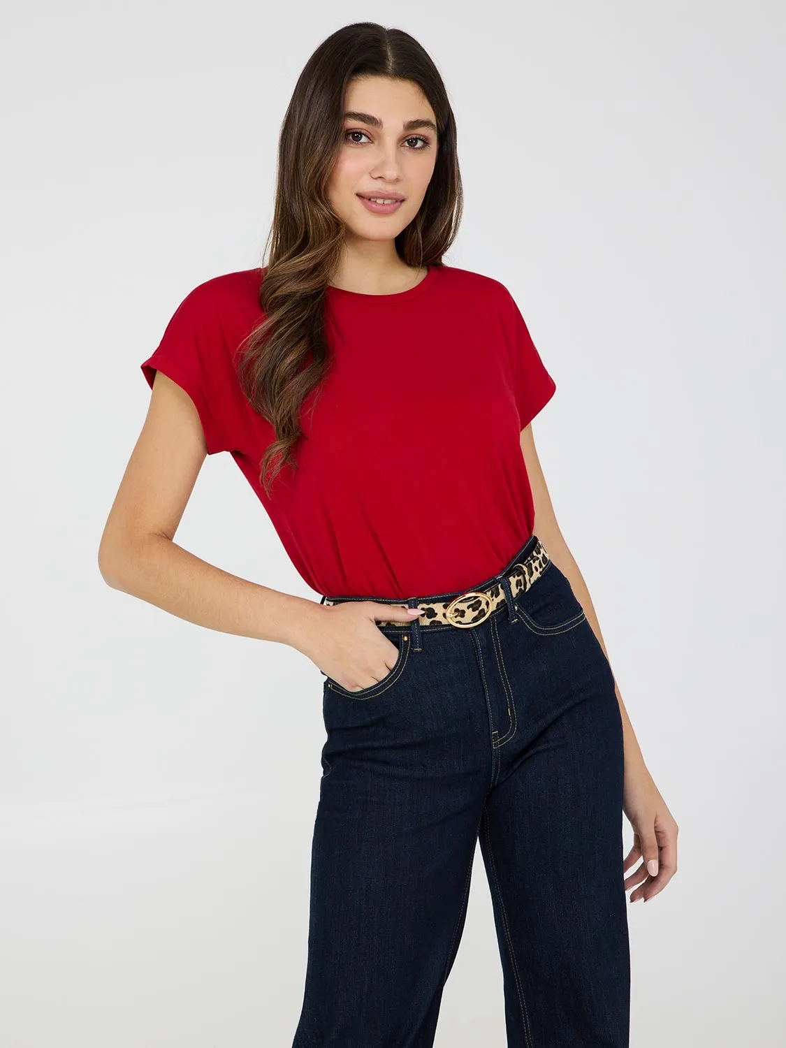 Cuffed Dolman Sleeve Top Nature Days