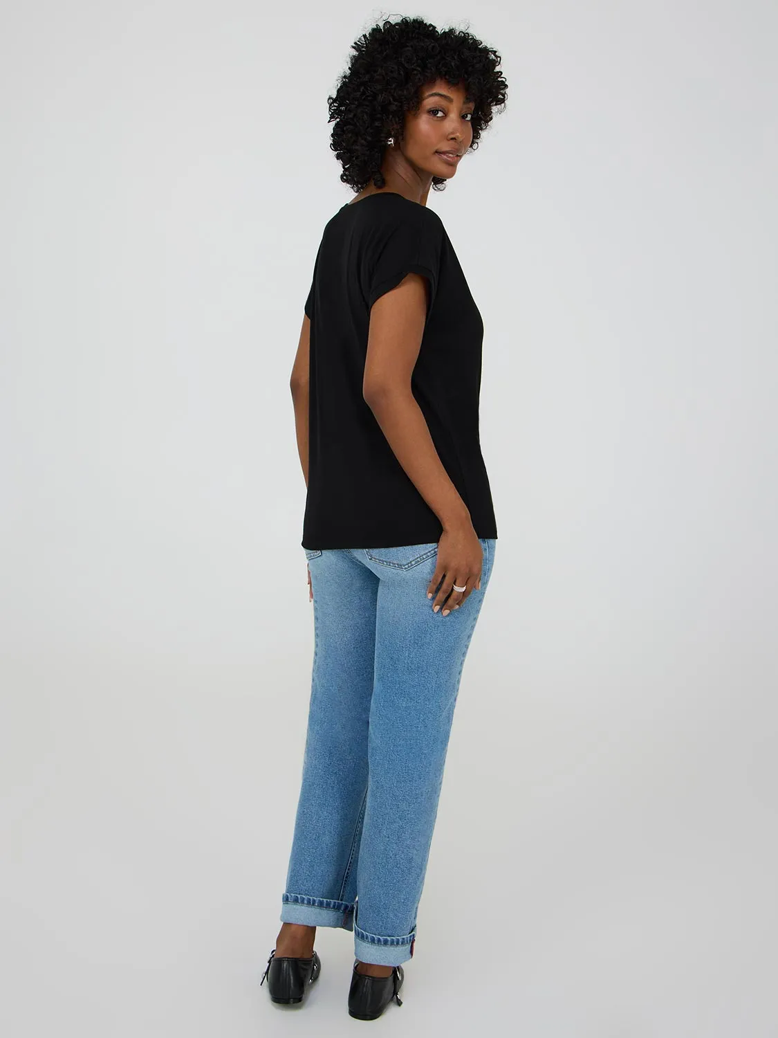 Cuffed Dolman Sleeve Top Easy Combo