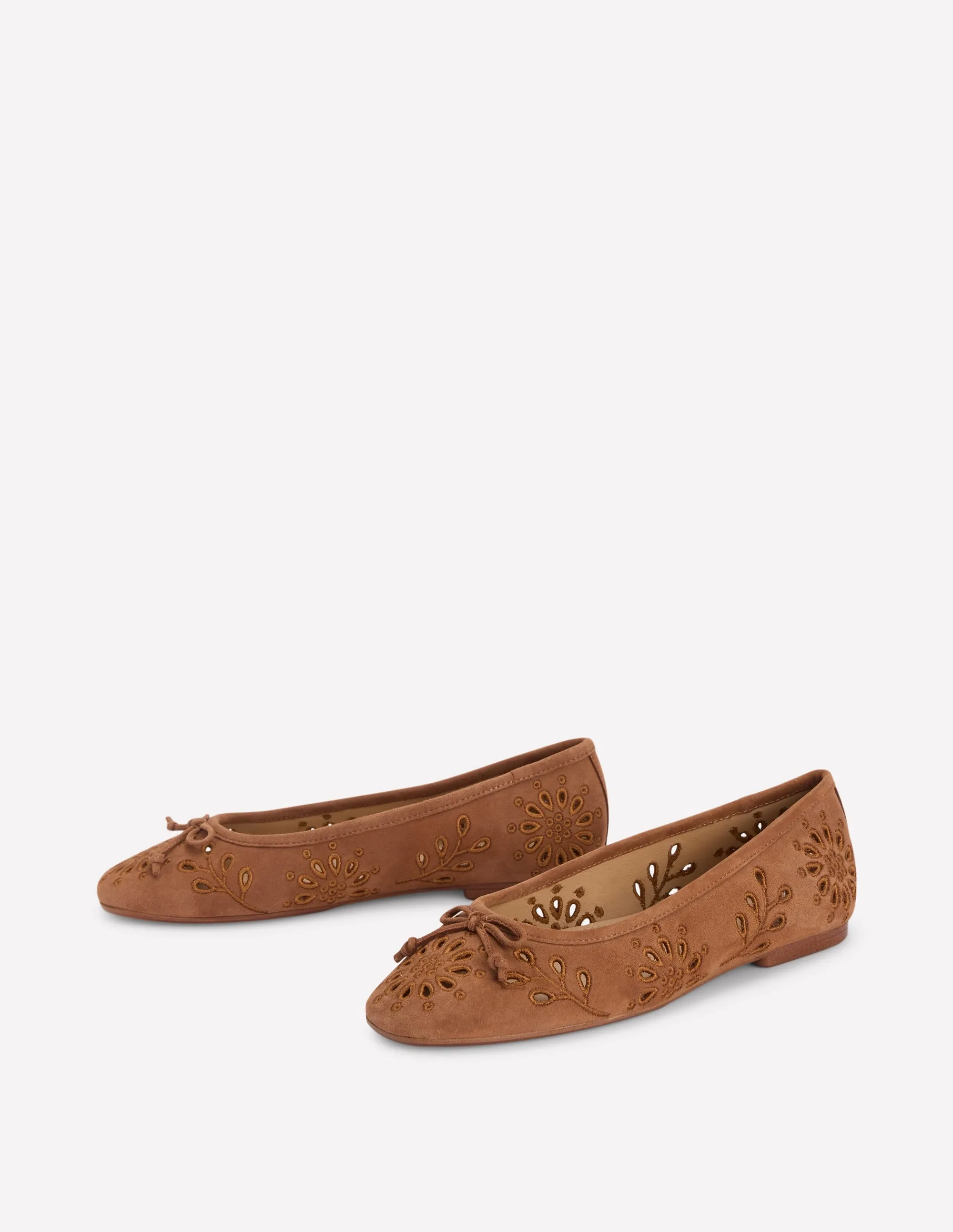 Cut Out Ballet Flats-Gingersnap durable performance