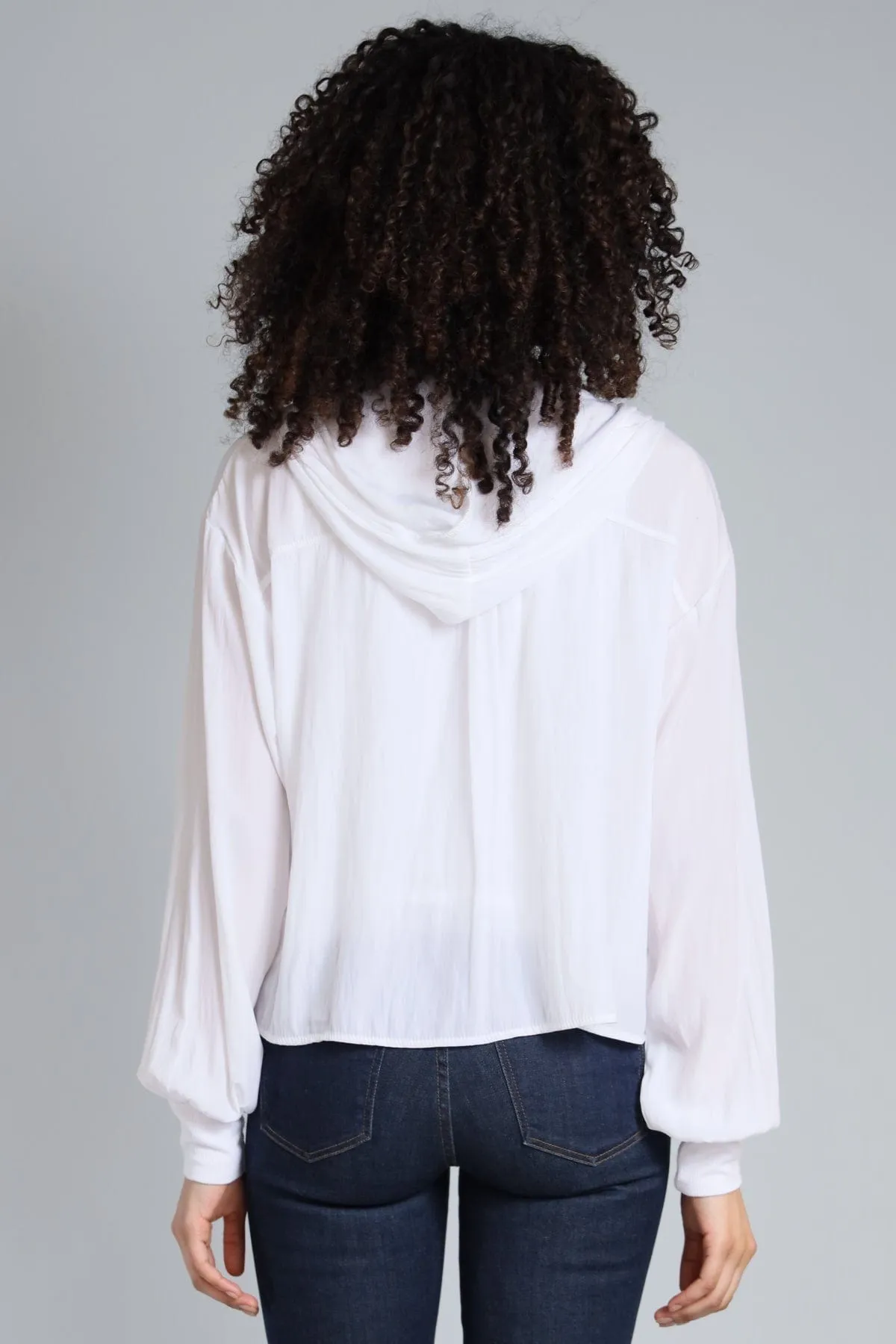 D-Satin Cropped Hoodie autumn stroll set