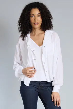 D-Satin Cropped Hoodie effortless outdoor style