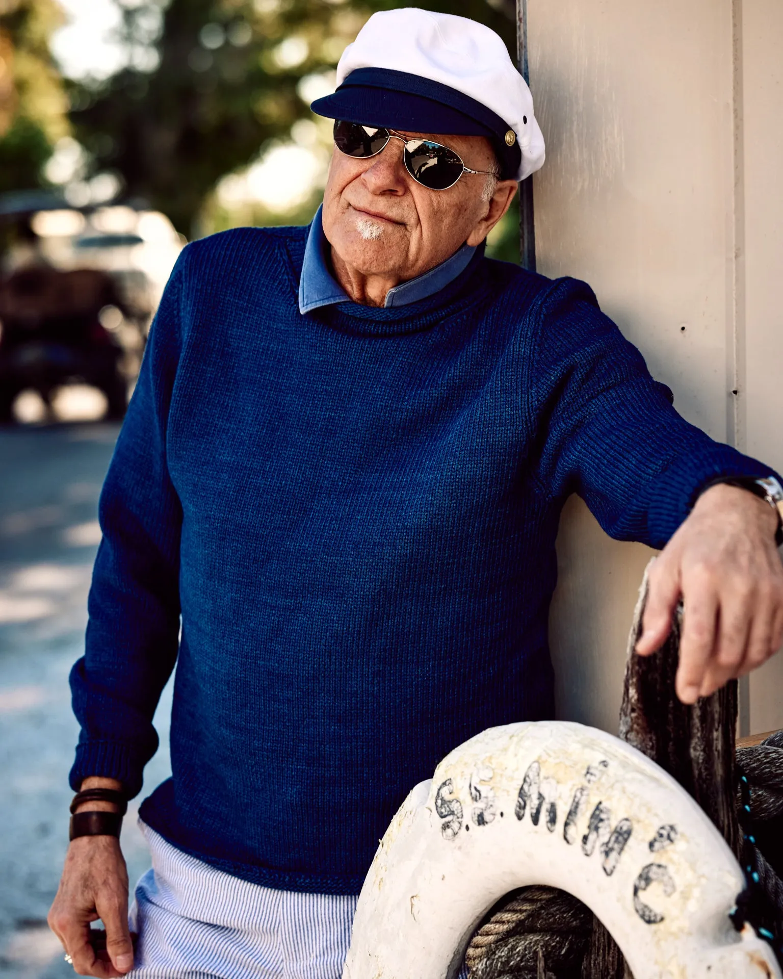Deep Sea Fisherman's Sweater in Indigo balanced vibe