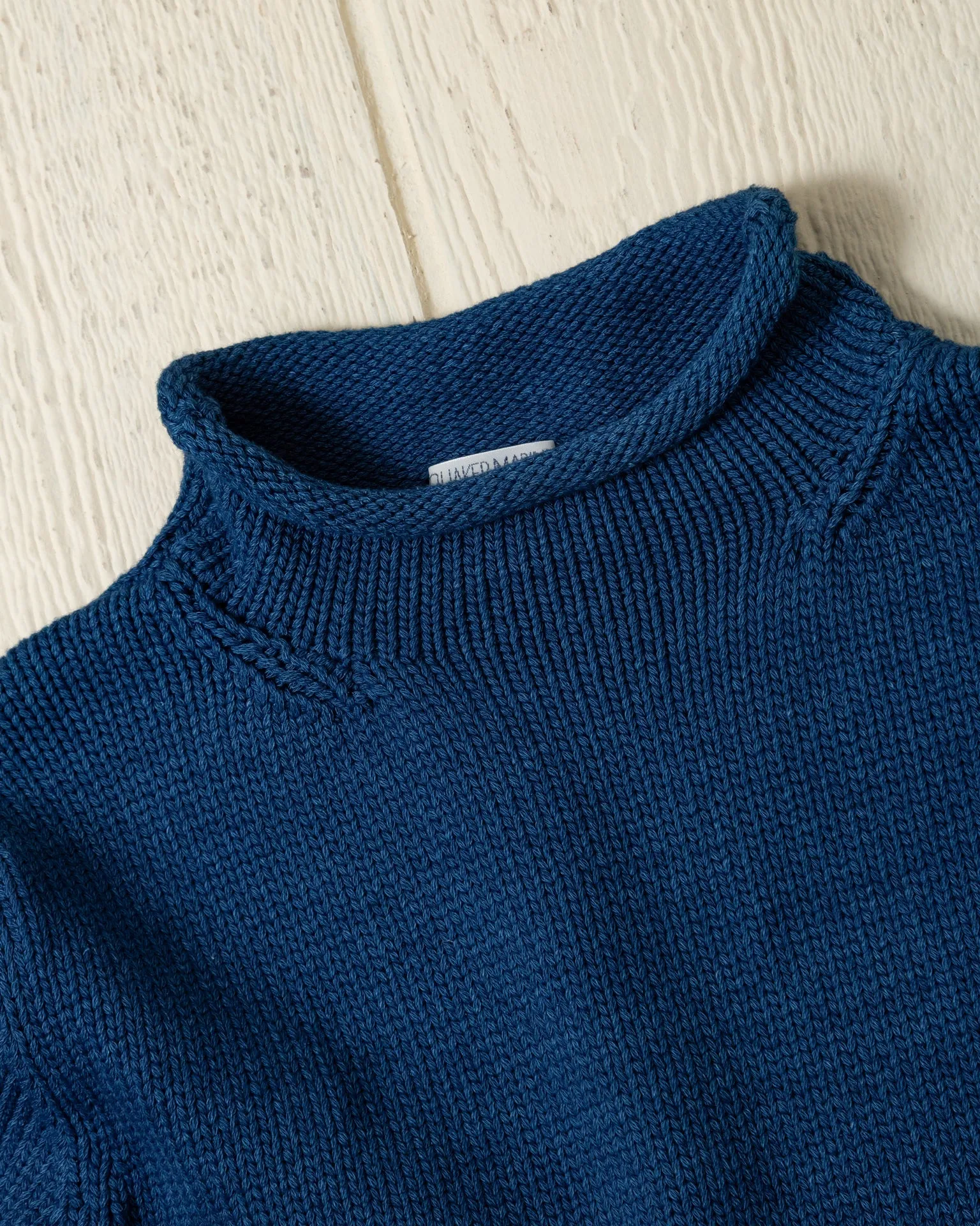 Deep Sea Fisherman's Sweater in Indigo slow life