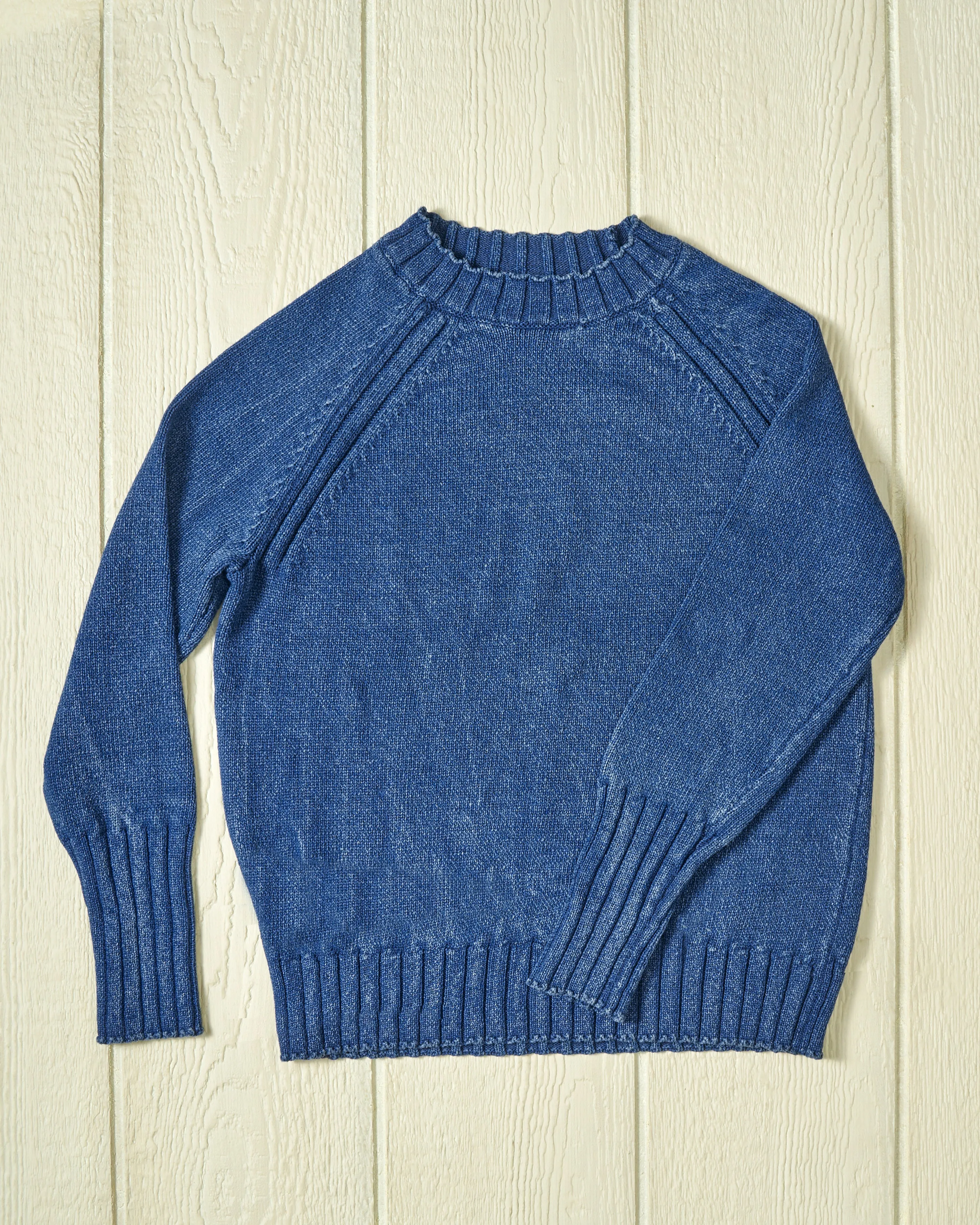 Deep Sea Quaker Crewneck Sweater in Indigo active casual