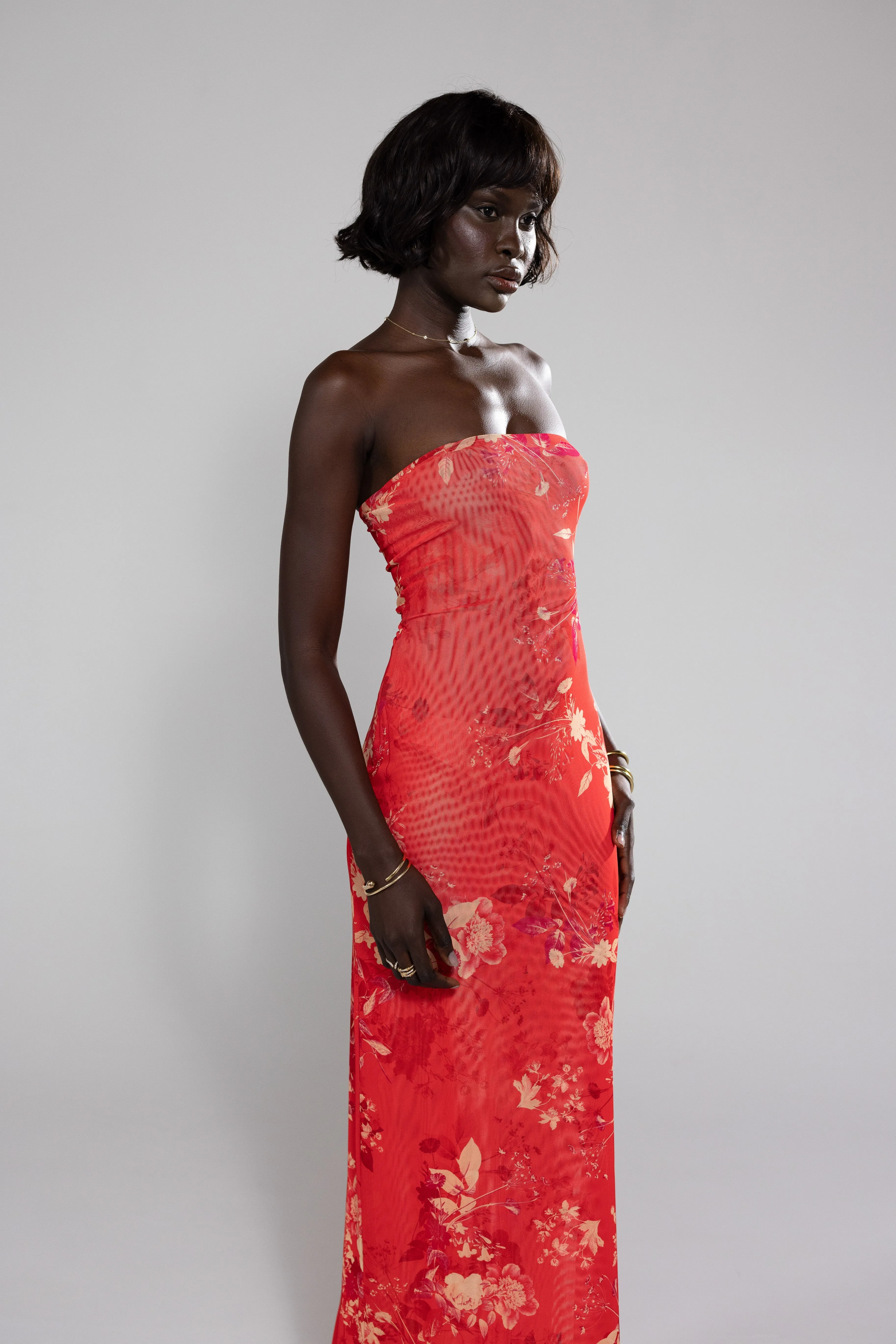 Demi Dress in Blossom delicate embroidery