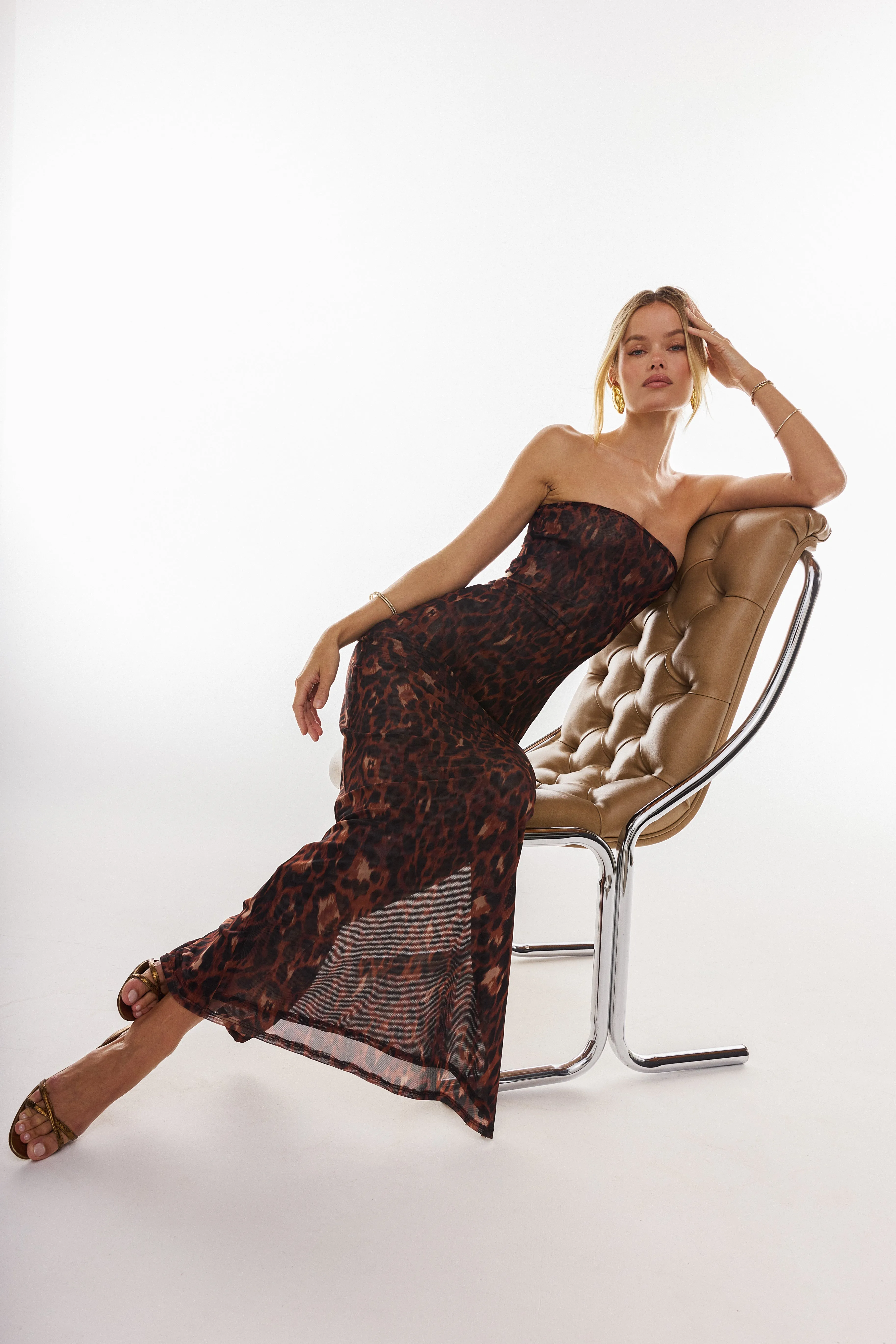 Demi Mesh Dress in Knox detail focus