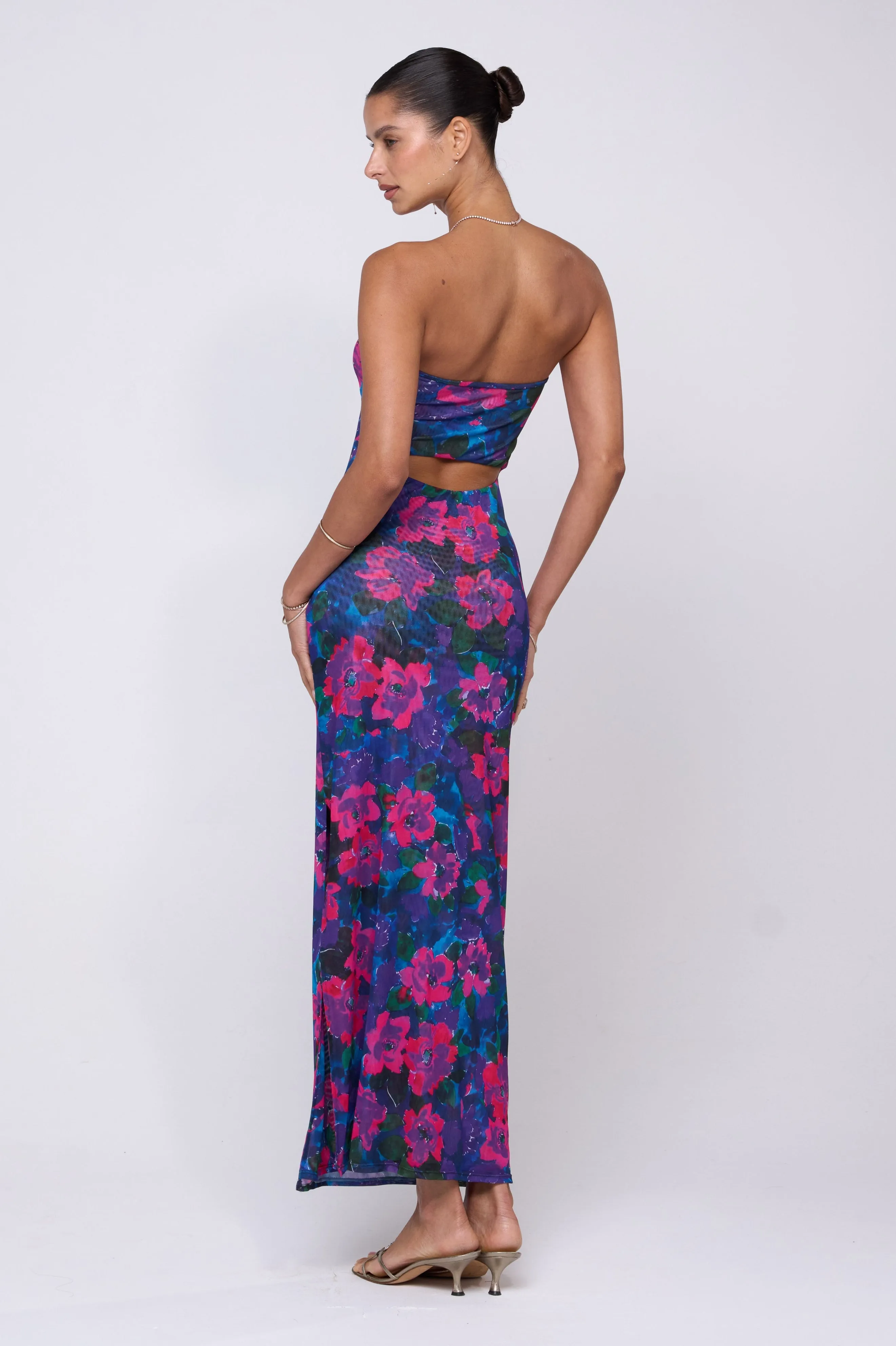 Demi Mesh Dress in Lanai sunset picnic