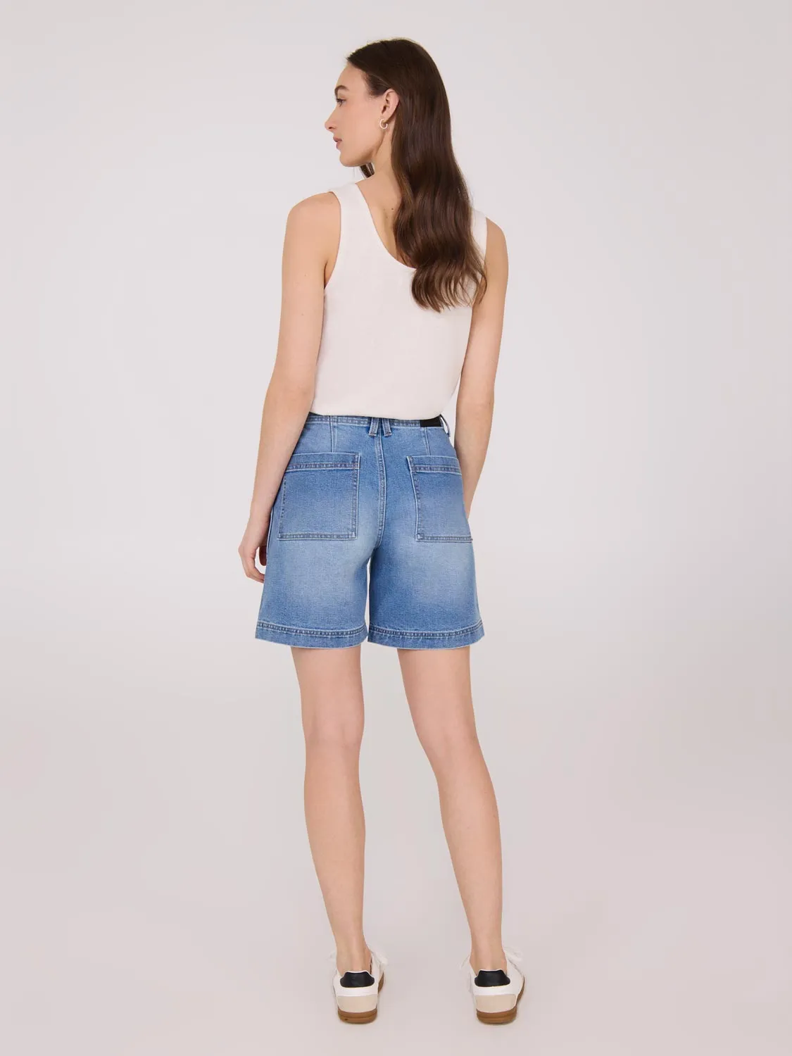Denim Bermuda Shorts simple ease