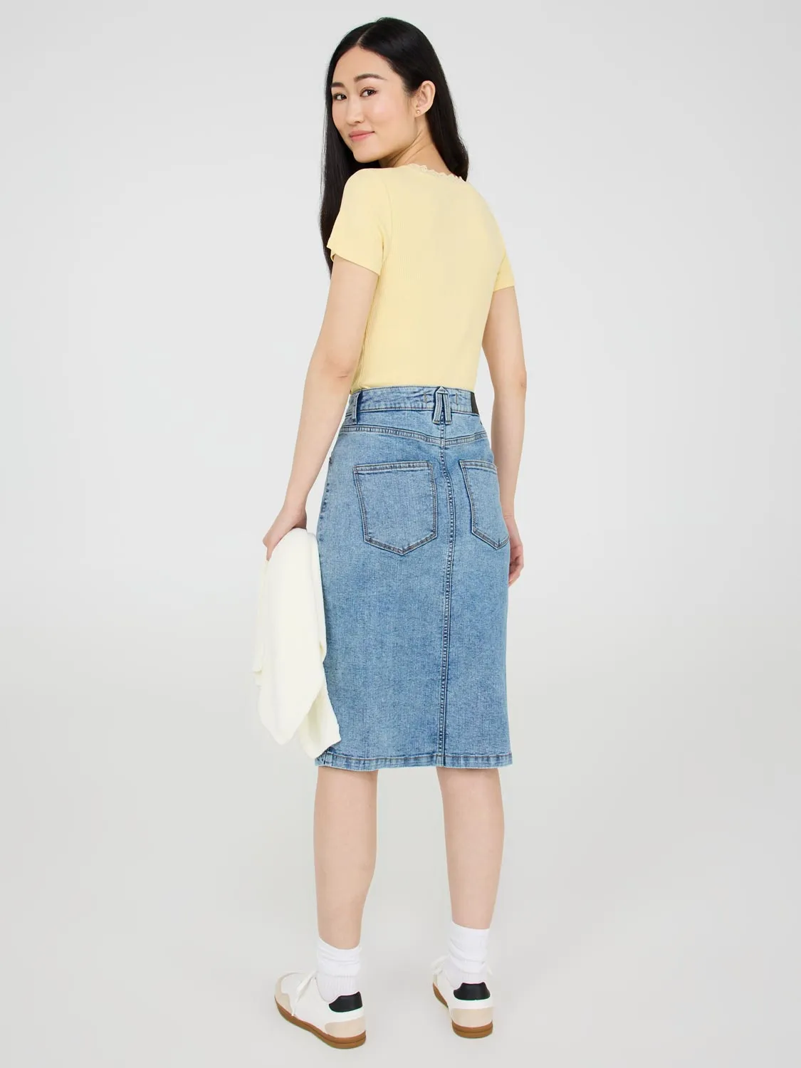 Denim Pencil Skirt fresh natural