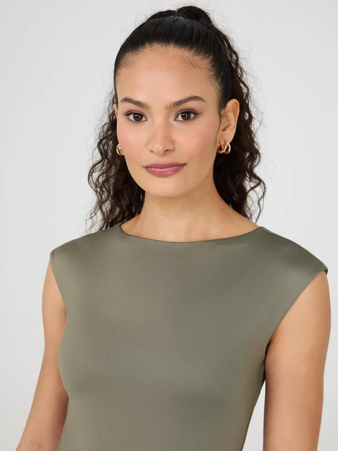 Double Layer Boat Neck Sleeveless Top light active