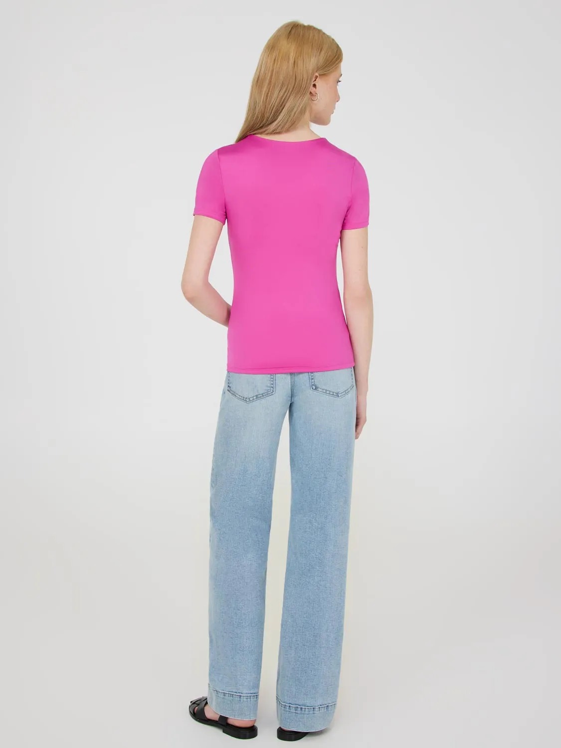 Double Layer Crew Neck T-Shirt Anywhere Wear