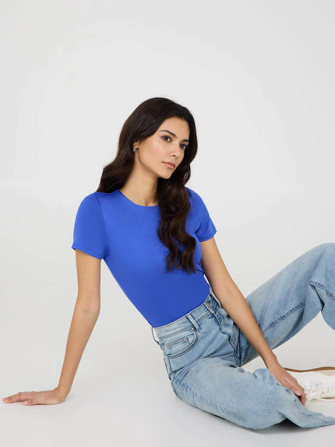Double Layer Crew Neck T-Shirt Fit for All