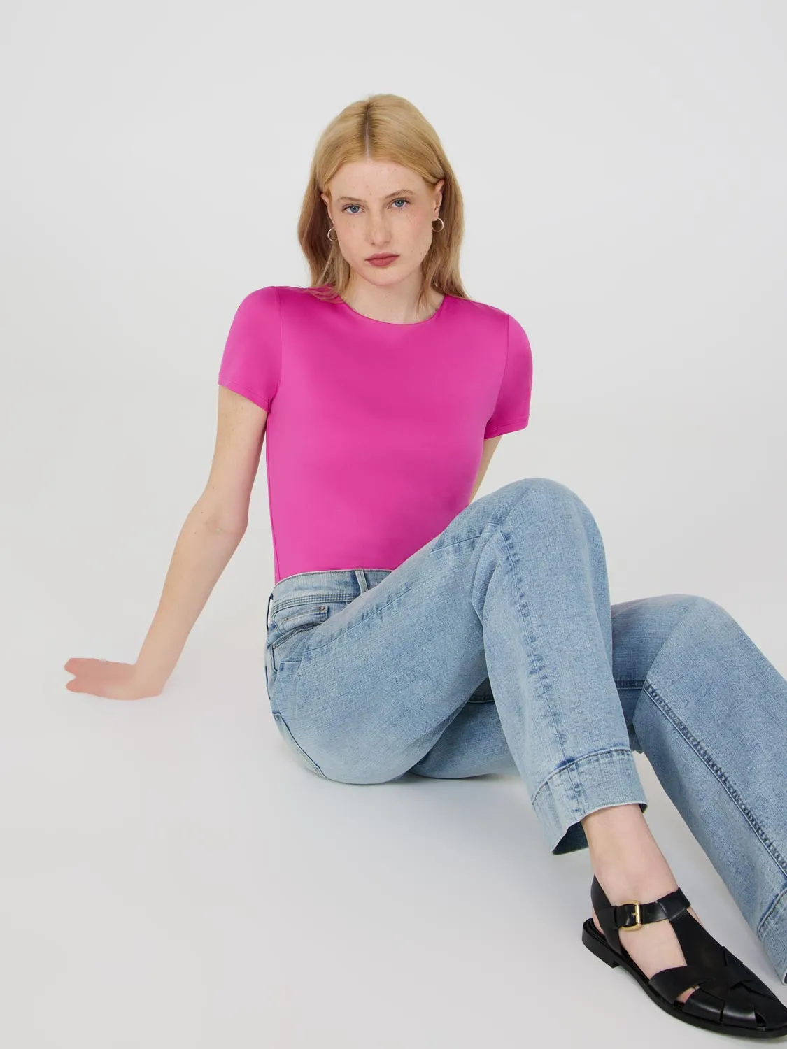 Double Layer Crew Neck T-Shirt Smart Casual