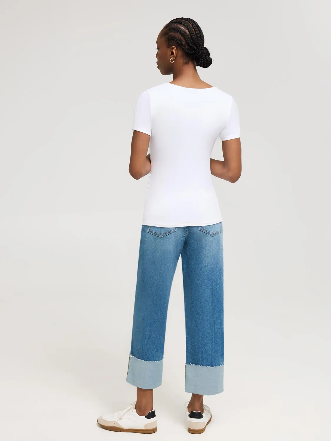 Double Layer Scoop Neck T-Shirt Style Goals