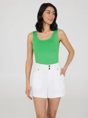 Double Layer Scoop Neck Tank Top chill vibe
