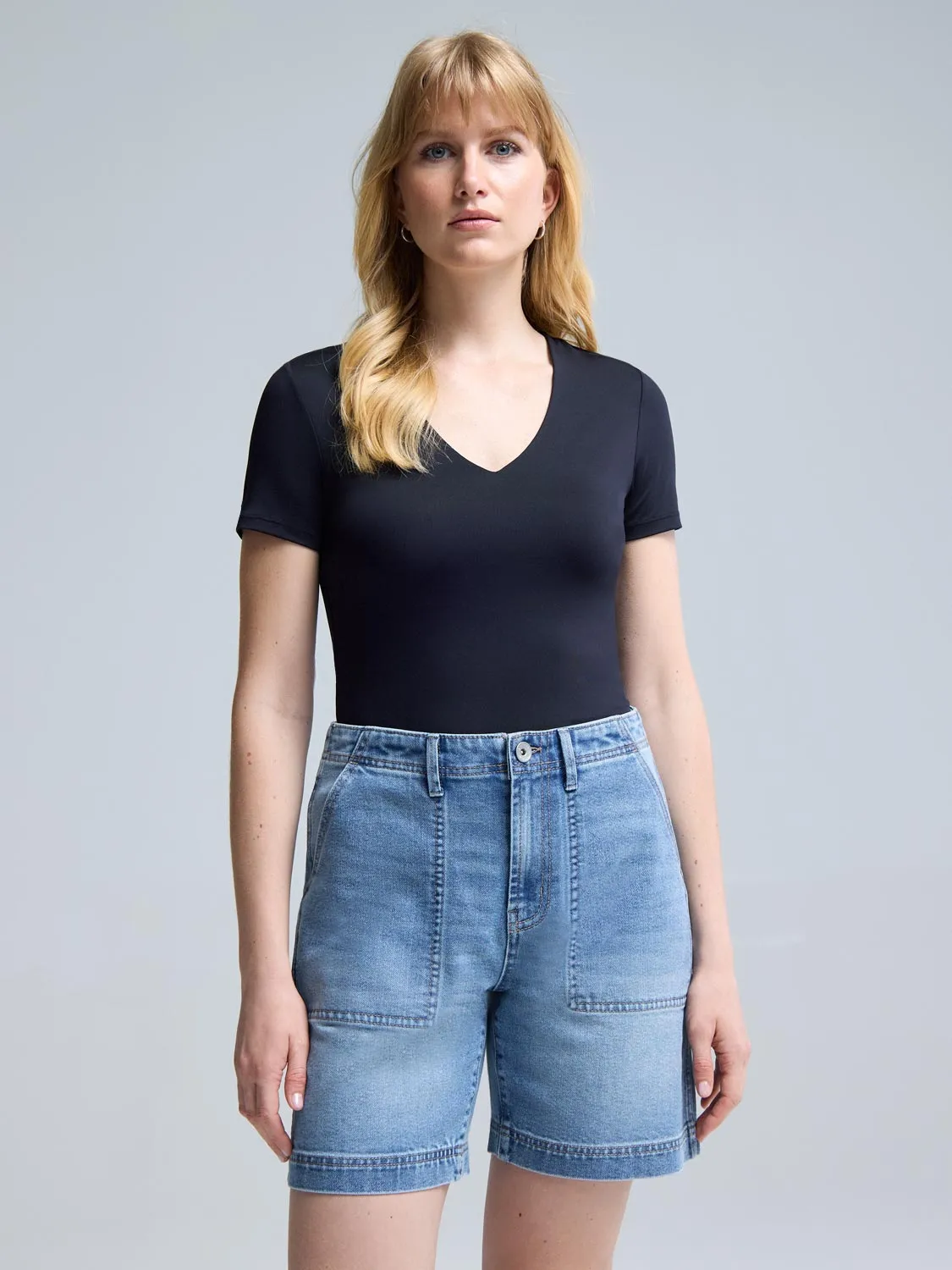 Double Layer V-Neck T-Shirt Feel Urban