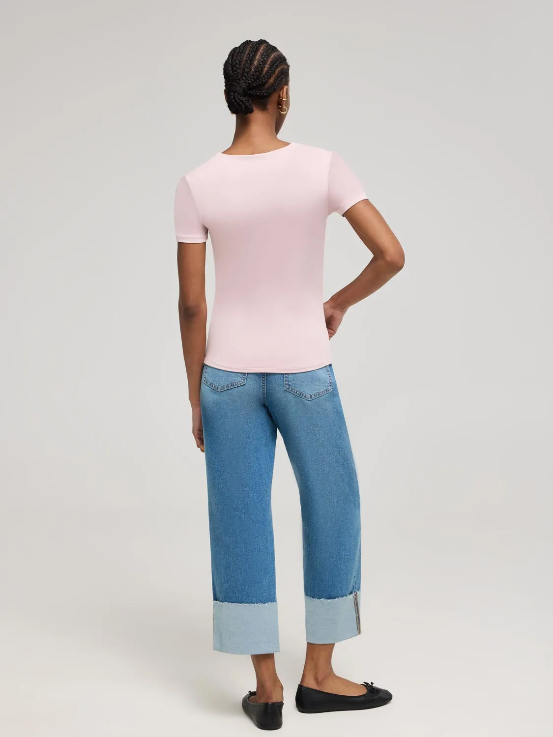 Double Layer V-Neck T-Shirt Feel Effortless