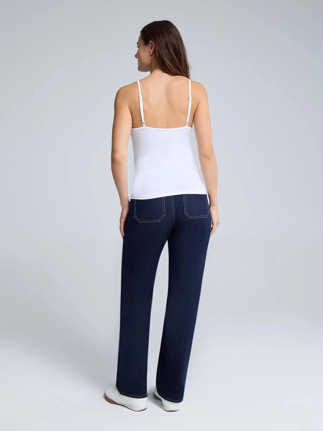 Double Layer V-Neck Tank Top transitional look