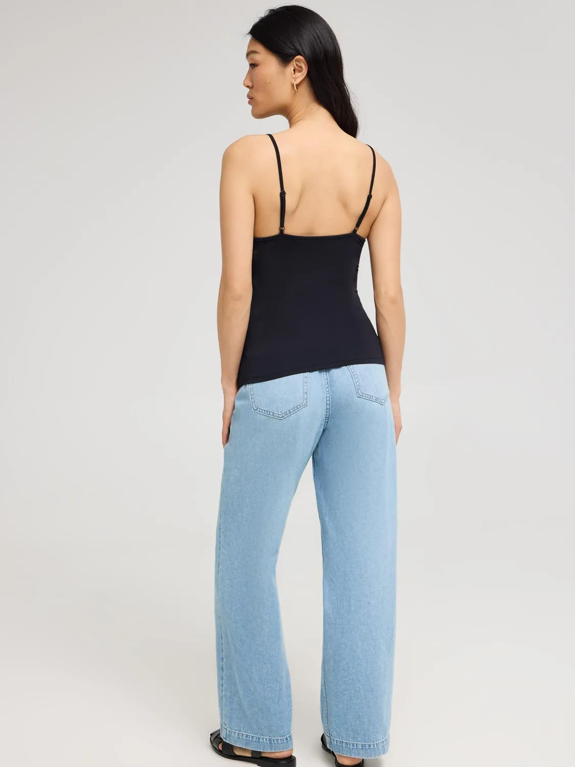 Double Layer V-Neck Tank Top modern cut