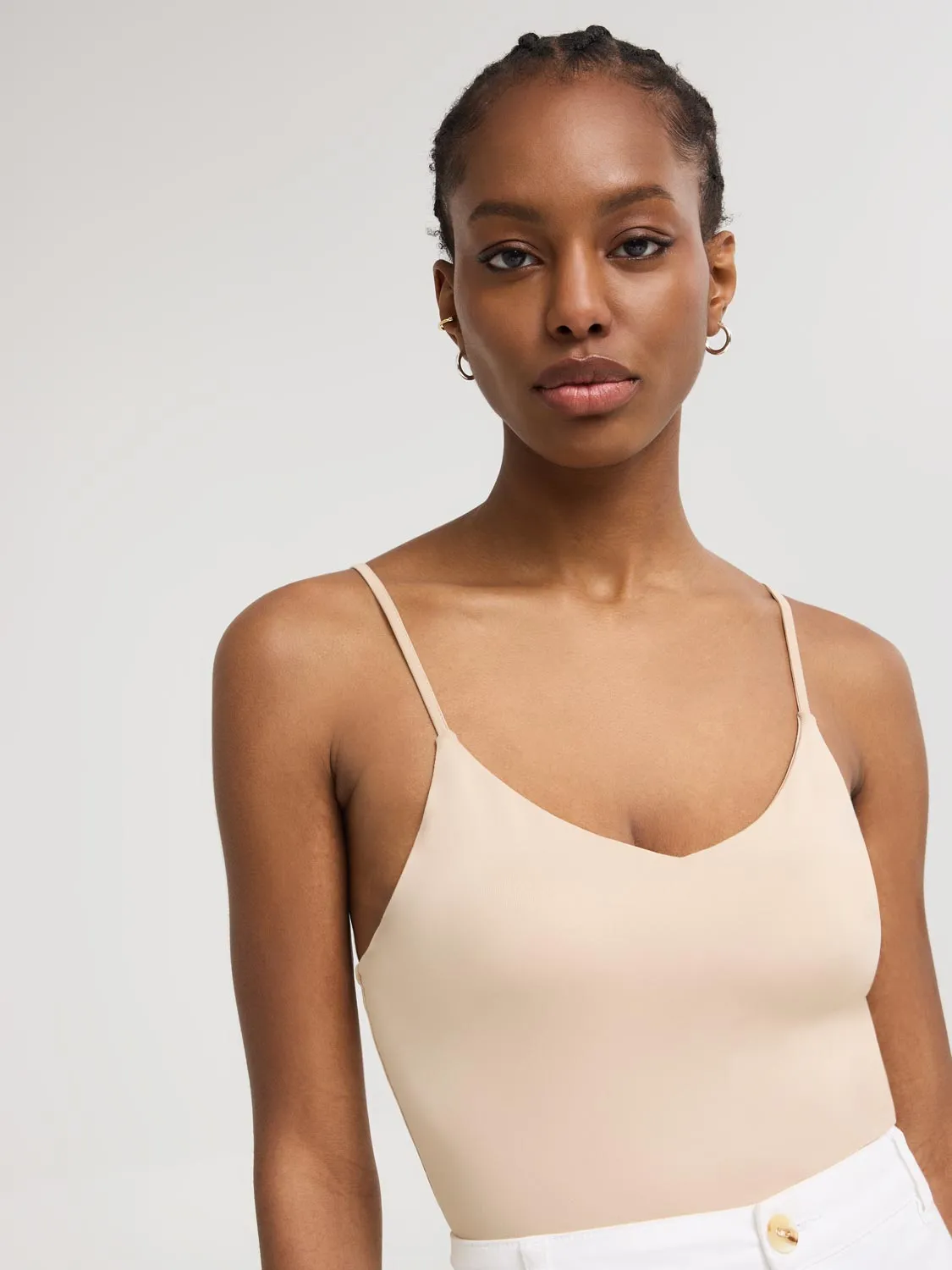 Double Layer V-Neck Tank Top soft hug