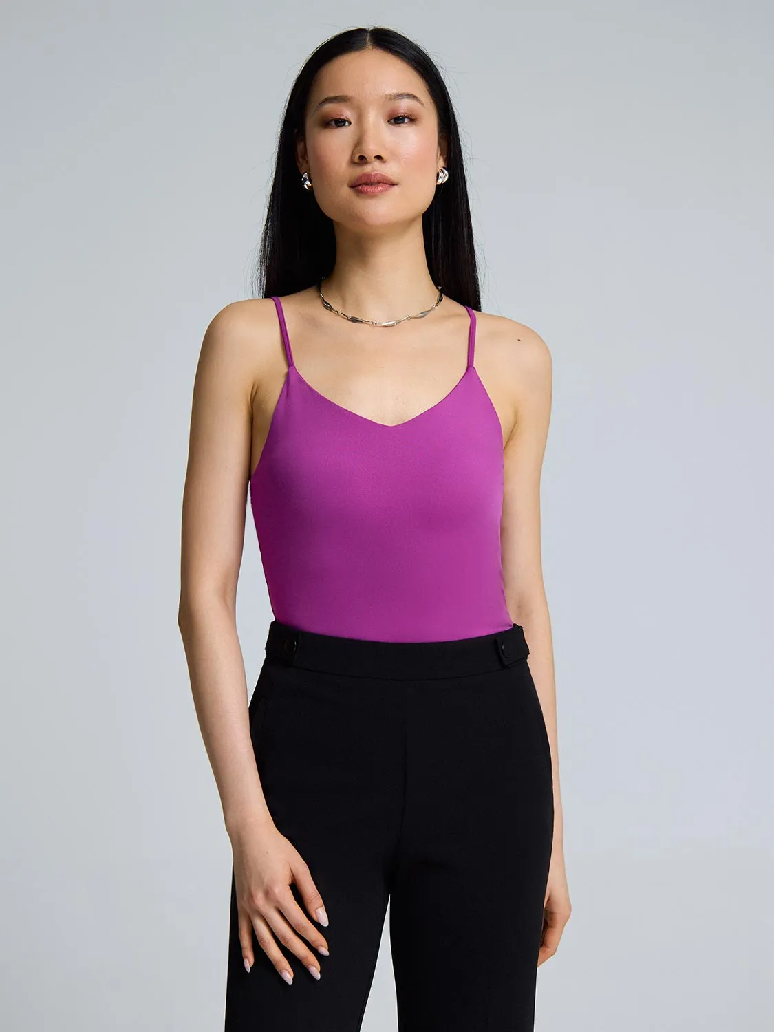 Double Layer V-Neck Tank Top sunny comfort