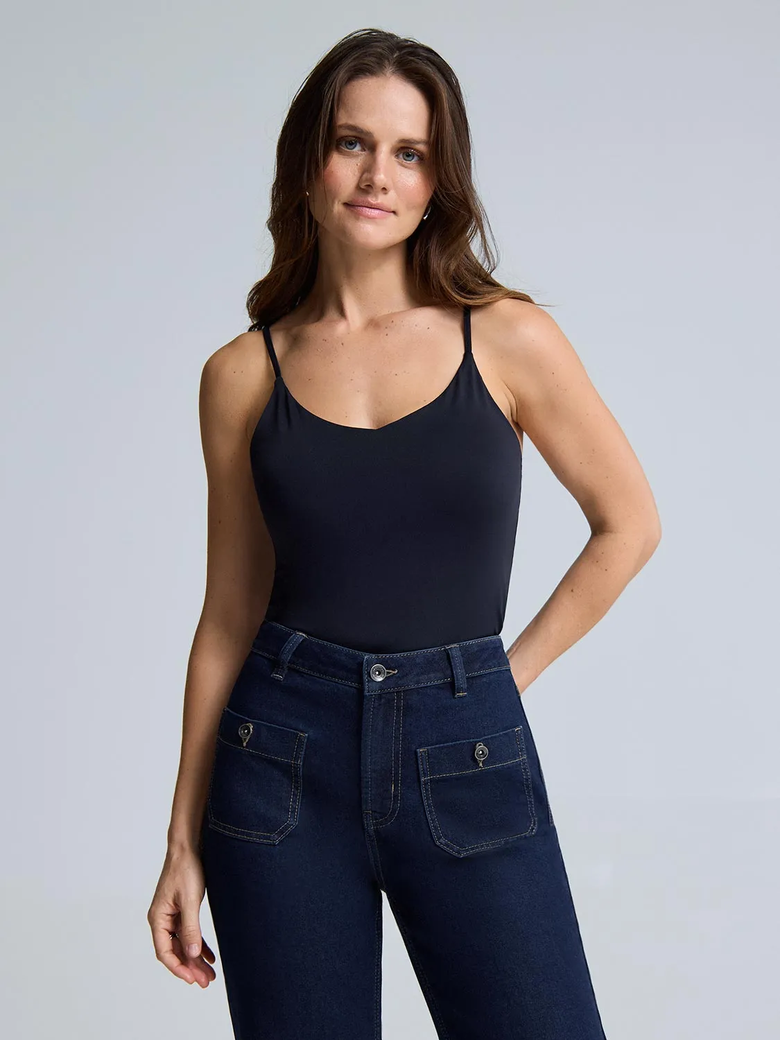 Double Layer V-Neck Tank Top minimalist mood