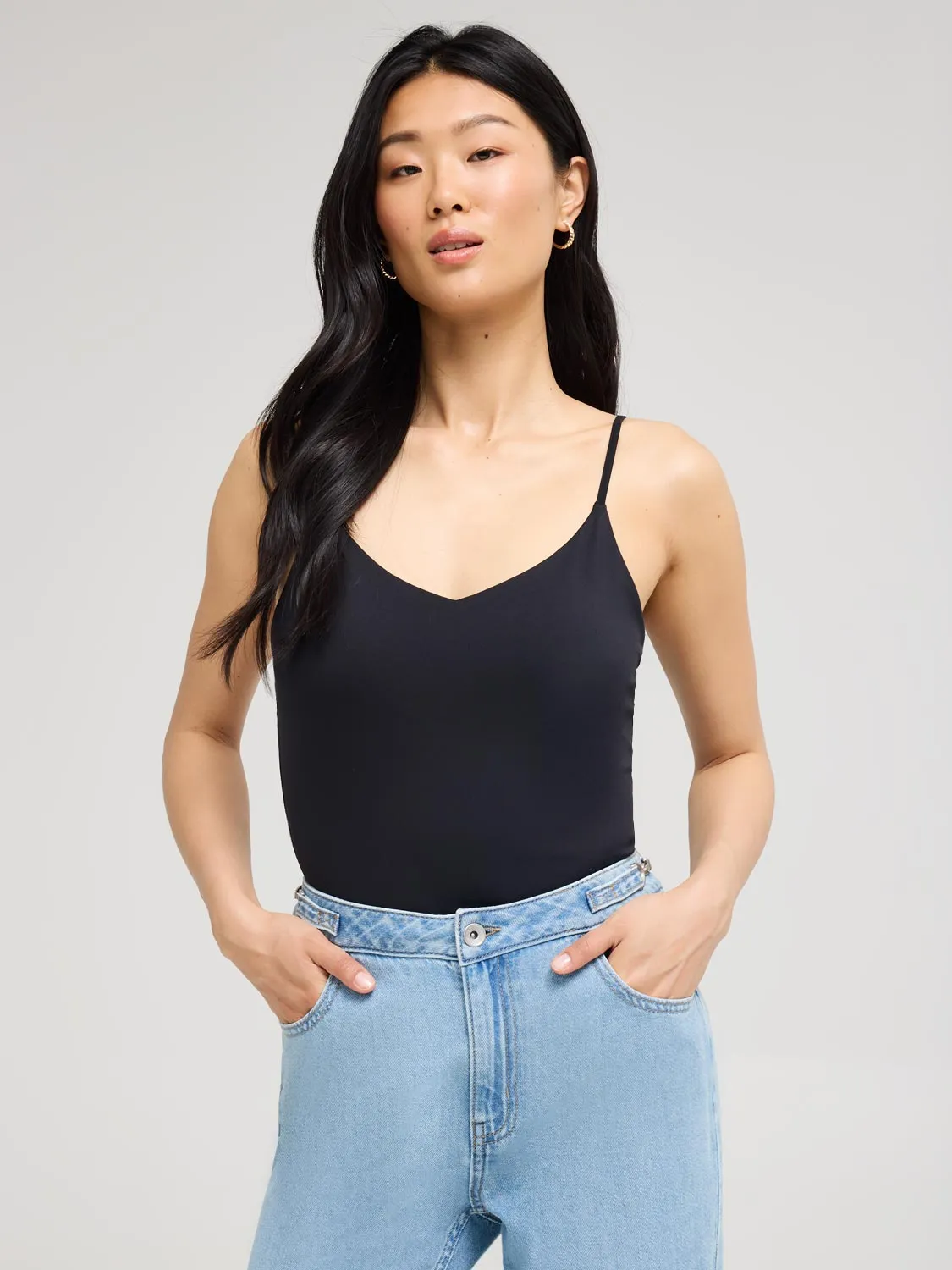 Double Layer V-Neck Tank Top workout base
