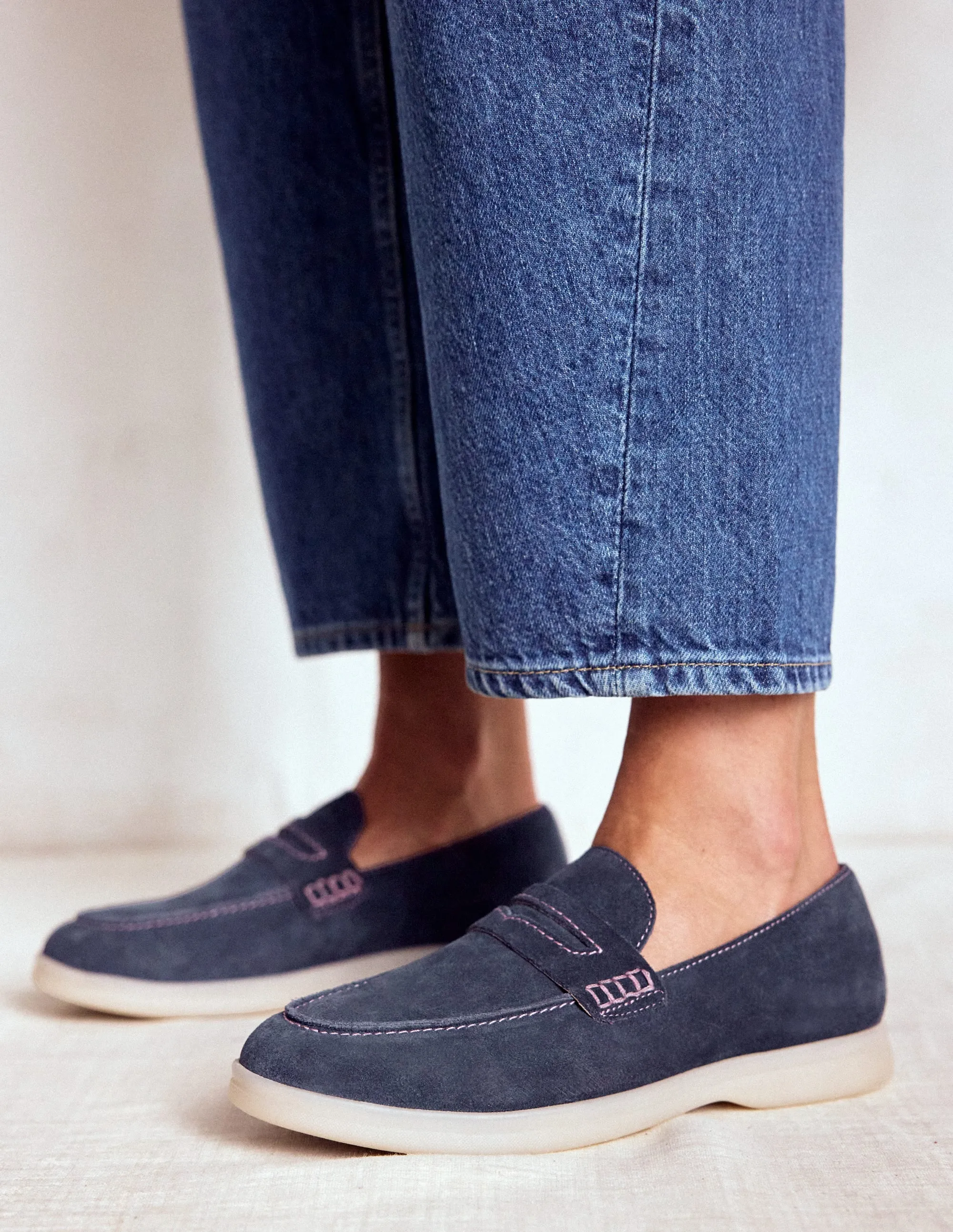 Easy soft loafers-Navy Commuter fit