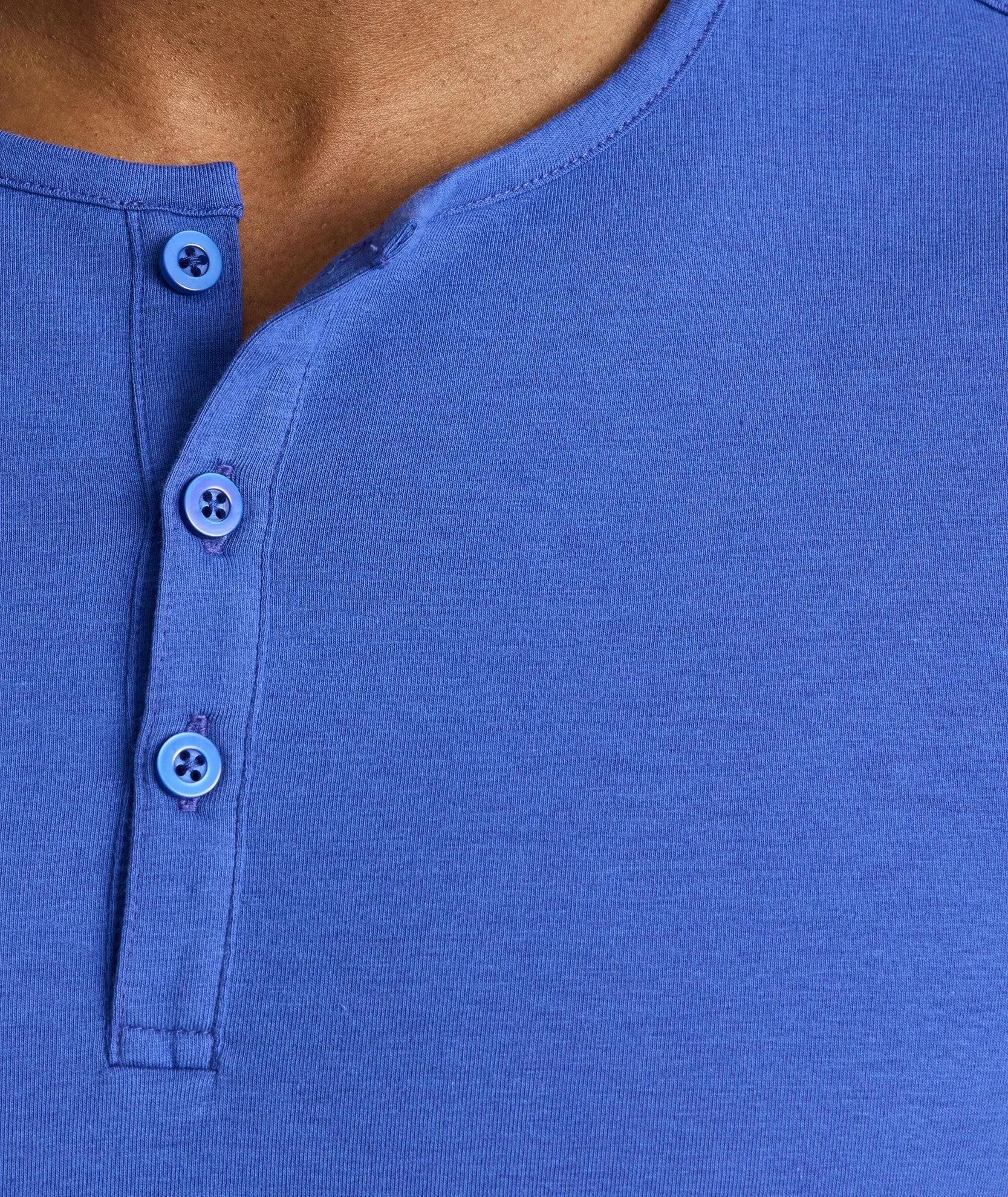 EcoSoft Short-Sleeve Henley cotton blend