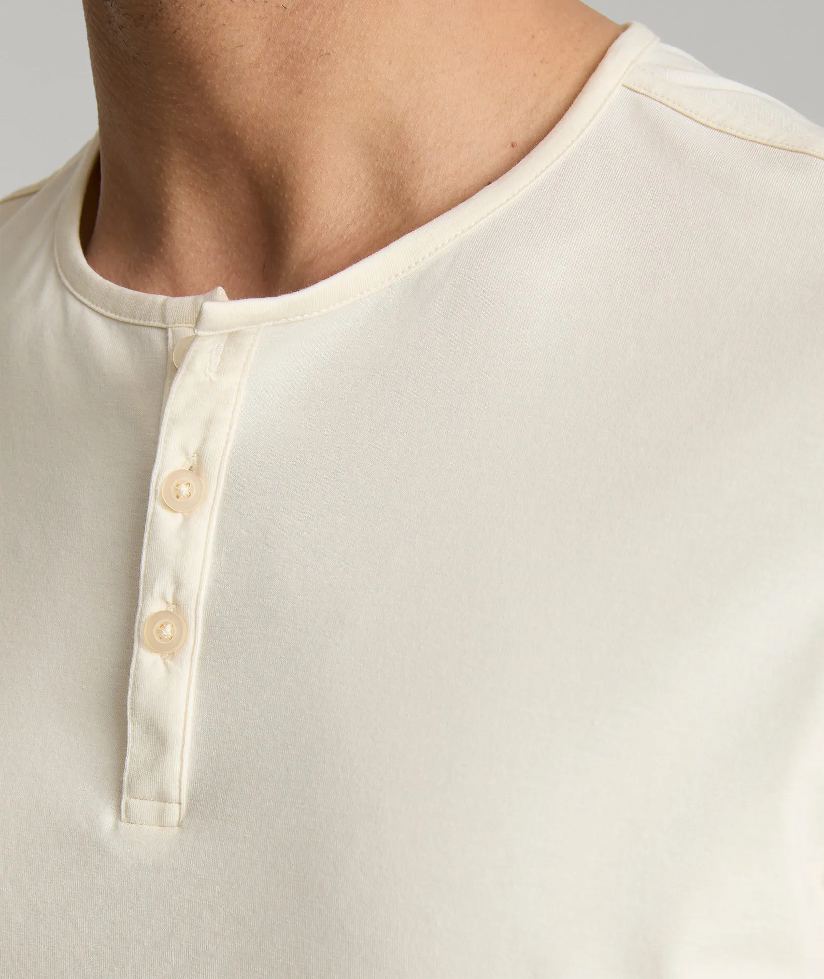 EcoSoft Short-Sleeve Henley day vibe