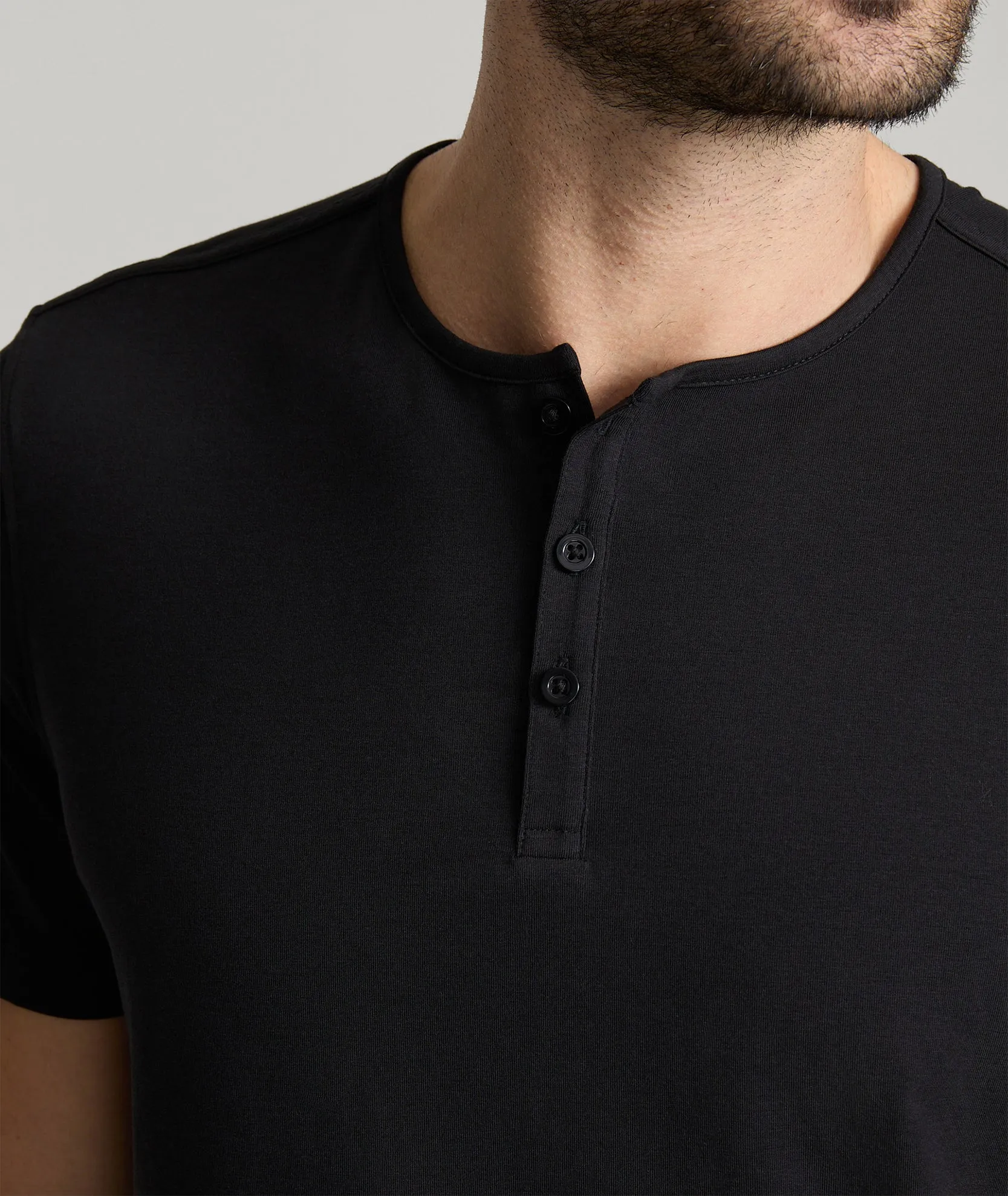 EcoSoft Short-Sleeve Henley smart pick