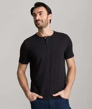 EcoSoft Short-Sleeve Henley party ready