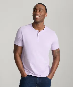 EcoSoft Short-Sleeve Henley travel light