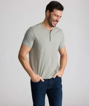 EcoSoft Short-Sleeve Henley double wear