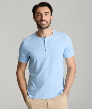 EcoSoft Short-Sleeve Henley cloud touch