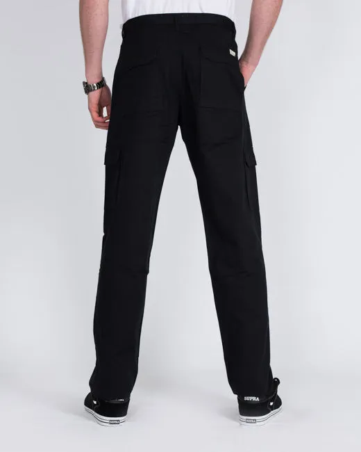 Ed Baxter Heavy Duty Tall Combat Trousers (black) button fly